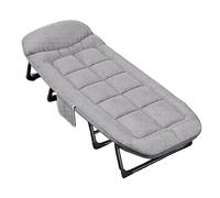 EYRMQWJPC Letto da campeggio, Letto pieghevole portatile con materasso, sei schienali regolabili, lettino da campeggio for adulti 8 gambe(Gray a,200 * 65 * 35cm)