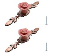 EYRMQWJPC Maniglie per cassettiera, Pomelli for porte in ceramica a foro singolo, 2 pezzi, multicolore, varie misure(Pink Large)