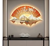 EYRMQWJPC Oggetti Decorativi per muri appesi, Arte murale 3D con Luce LED Multicolore, Diverse Dimensioni(Red,50x31cm/19.7x12.2in)