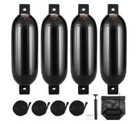 EYRMQWJPC Palla Gonfiabile per banchina Parabordi gonfiabili in PVC for Barche, 5,5x20 Pollici, Confezione da 4, con Fori centrali e Pompa dell'Aria