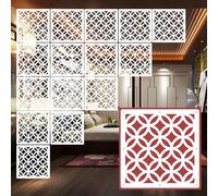 EYRMQWJPC Paraventi sospesi, Hanging Room Divider Panels With Hollow Out Design White 29x29 Cm Pack Of 27