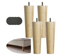 EYRMQWJPC Piedini di ricambio fai da te, Confezione da 4 gambe di ricambio for mobili in legno massello con bulloni preforati colore 8-60 cm(6mm Hanger Bolt,18cm)