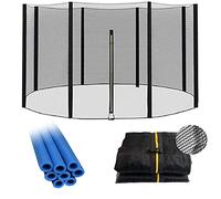 EYRMQWJPC Rete di Ricambio per Trampolino, La Rete di Sicurezza for Trampolino Include Clip con Cerniera e Confezione da 8 Tubi in Schiuma for Diverse Dimensioni