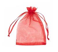 EYRMQWJPC Sacchetti per la Protezione della Frutta, Sacchetti in Rete for la Protezione della Frutta, Confezione da 100, Verdi e Bianchi, 18x13 cm(Red)
