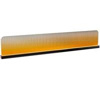 EYRMQWJPC Schermo divisorio in vetro, For sale da pranzo, tavolo da lavoro con piano rialzato in acciaio inox for ufficio(Orange-b,59x11.8 in)