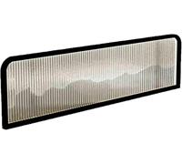 EYRMQWJPC Schermo divisorio in vetro, Parete a mezza altezza, piano di lavoro, recinzione bassa, design traslucido, area di lavoro, ufficio, sala da pranzo(Black,60x45cm)