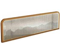 EYRMQWJPC Schermo divisorio in vetro, Parete a mezza altezza, piano di lavoro, recinzione bassa, design traslucido, area di lavoro, ufficio, sala da pranzo(Gold,100x45cm)