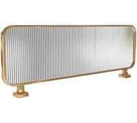EYRMQWJPC Schermo divisorio in vetro, Schermo divisorio in pannello di vetro traslucido for aree pranzo e divisori for spazi di lavoro da 15 pollici di altezza for aree pranzo(Gold,130cm/51.2in)