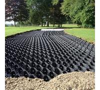 EYRMQWJPC Stabilizzatore per ghiaia con geogriglia, Geogriglia a nido d'ape in ghiaia con perforazioni, nera, diverse dimensioni(6x6m(20x20ft))