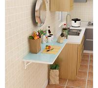 EYRMQWJPC tavolo pieghevole semplice, Mensola pieghevole moderna in stile minimalista, stabile, durevole, tavolo pieghevole salvaspazio, capacità di carico 50 kg/110 libbre(Blue,70 * 30cm/28 * 12in)