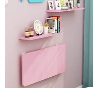EYRMQWJPC tavolo pieghevole semplice, Scrivania pieghevole da parete semplice, 4 colori, tavolo pieghevole da parete sospeso, carico massimo 60 kg/132 libbre(Pink,40 * 30cm/16 * 12in)