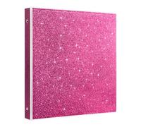 EYROZILL Raccoglitore a 3 anelli, 2,5 cm, rosa, alla moda, con 2 tasche, per forniture per ufficio, impermeabile, rosa intenso