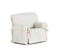 Eysa Bianca Copridivano 1 posto, non elastico con laccetti, cotone, 00-ecru, 80 x 120 x 70 cm