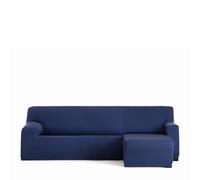 Eysa Copridivano bielastico per chaise longue con braccio corto lato destro vista frontale colore blu disegno Harlem