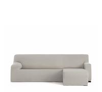 Eysa Copridivano bielastico per chaise longue con braccio corto lato destro vista frontale colore lino disegno Harlem