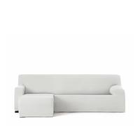 Eysa Copridivano bielastico per chaise longue con braccio corto lato sinistro vista frontale colore bianco disegno Harlem
