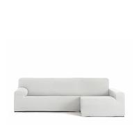 Eysa Copridivano bielastico per chaise longue con braccio lungo lato destro vista frontale colore bianco disegno Harlem