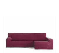 Eysa Copridivano bielastico per chaise longue con braccio lungo lato destro vista frontale colore burdeaux disegno Harlem