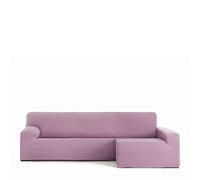 Eysa Copridivano bielastico per chaise longue con braccio lungo lato destro vista frontale colore rosa disegno Harlem