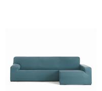 Eysa Copridivano bielastico per chaise longue con braccio lungo lato destro vista frontale colore verde smeraldo disegno Harlem