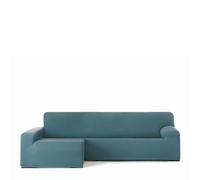 Eysa Copridivano bielastico per chaise longue con braccio lungo lato sinistro vista frontale colore verde smeraldo disegno Harlem
