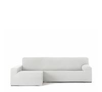 Eysa Copridivano bielastico per chaise longue con braccio lungo lato sinistro vista frontale colore bianco disegno Harlem