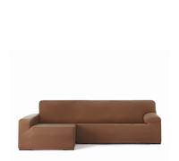 Eysa Copridivano bielastico per chaise longue con braccio lungo lato sinistro vista frontale colore arancia disegno Harlem