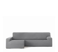 Eysa Copridivano bielastico per chaise longue con braccio lungo lato sinistro vista frontale colore grigio disegno Harlem