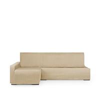 Eysa copridivano per chaise longue letto lato sinistro vistra frontale colore beige design Luz
