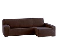 Eysa Italia Dorian Chaise Longue Bielastico Destra, Vista Frontale, Ciniglia, Marrone, 43x17x37 cm
