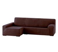 Eysa Italia Dorian Chaise Longue Bielastico Sinistra, Vista Frontale, Ciniglia, Marrone, 43x17x37 cm