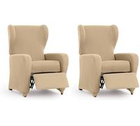 Eysa Italia Ulises Copripoltrona Elastico Relax, Beige, 60 X 90 cm (Confezione da 2)