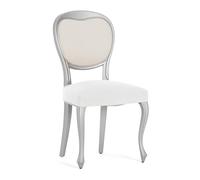 Eysa Pack de 2 fodere bielastiche per sedia senza schienale colore bianco disegno Harlem