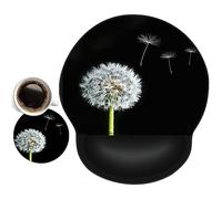 eyscar Tappetino per mouse con supporto per il polso ergonomico in memory foam - leggero, antiscivolo, per ufficio, gaming, computer, laptop e Mac, a casa o al lavoro (Dandelion)