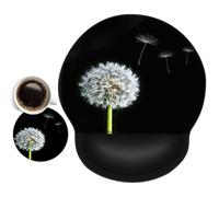 Eyscar Tappetino per Mouse con Supporto per Polso Ergonomico in Memory Foam - Tappetino per Mouse Antiscivolo Leggero per Ufficio e Computer da G