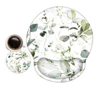 Eyscar Tappetino per Mouse con Supporto per Polso Ergonomico in Memory Foam - Tappetino per Mouse Antiscivolo Leggero per Ufficio e Computer da G