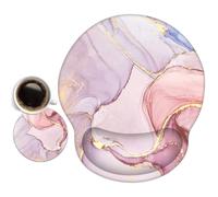 Eyscar Tappetino per mouse ergonomico, supporto per polso, tappetino per mouse in gel con sottobicchiere, antiscivolo e antidolorifico per comput