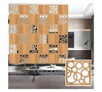 EYUANGXY Pannello divisorio for Ambienti sospeso in Legno e plastica Impermeabile - 11,4" x11,4 - Schermo Decorativo Versatile for casa e Ufficio(Natural a,30Pcs)