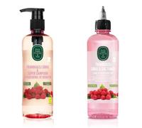 EYÜP SABRİ TUNCER Aceto di Lampone e Super Shampoo 500 ml e Tonico per Capelli 500 ml, Vegano, Senza Parabeni, Senza Glutine, Senza SLS/SLES, per la Crescita dei Capelli, Anti-Crespo