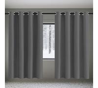 EYUQIAO Tende Oscuranti Camera da Letto 130 x 158 cm Antirumore/Porta Finestra Casa/Vari Colori Tende Oscuranti per Interni Isolanti per Il Soggiorno e La Camera, Grigio Scuro
