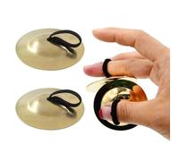 EYVRPAU 1 Paio Cimbali da Dito Zills in Ottone Strumento a Percussione Manuale per Danza del Ventre Yoga Meditazione Spirituale
