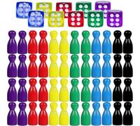 EYVRPAU 10 pezzi set di dadi e 24 segnalini, cubi da gioco, acrilico, set di dadi, gioco da tavolo (colore)