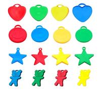 EYVRPAU 12 Pezzi Palloncini Peso in Plastica Pesi per Palloncini a Forma di Stella e Cuori e Smile peso per palloncini ad elio con Nastro Palloncini Colore per Feste Compleanno Matrimonio,Colorato