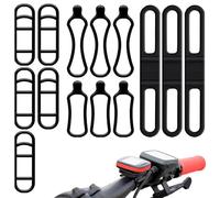EYVRPAU 14 pezzi Bicicletta Silicone Strap Torcia Strap Gomma di ritenuta Bicicletta Anello di gomma estensibile Bottiglia d'acqua Telefono cellulare Speaker (diverse dimensioni)
