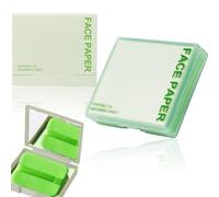 EYVRPAU 200 Fogli Salviette Assorbi Sebo,Carta Assorbente per il Viso,Carbone di Bambù Assorbenti Olio Viso con Custodia a Specchio,Carta Opacizzanti Viso （Profumo di lavanda)