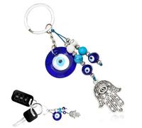 EYVRPAU Occhio turco da appendere in vetro contro il malocchio blu,per buona fortuna,4 cm di diametro con acqua e filo,nazar boncuk,evil eye