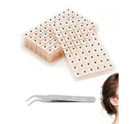 EYVRPAU Semi Auricolari Agopuntura Vaccaria 600 Pezzi con Pinzetta | Autoadesivi per Agopressione e Sollievo Stress, Dolore, Rilassamento.