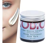 Eywa Crema Giorno Idratante Viso IOBIO (50 ml) - Crema viso per pelli secche, sensibili e mature - Con acido ialuronico, aloe vera, collagene e burro di karitè - Bio, vegan, made in Italy