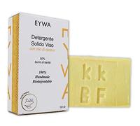 EYWA Sapone Solido Detergenza Viso - Prodotto Naturale Plastic Free Fairtrade: 50% Karité, Olio di Dattero, Olio di Cotone