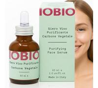 Eywa Siero Viso Purificante al Carbone Vegetale IOBIO (60 ml) - Trattamento idratante e detox - Con acido ialuronico e vitamina C - Formula vegan e dermatologicamente testata
